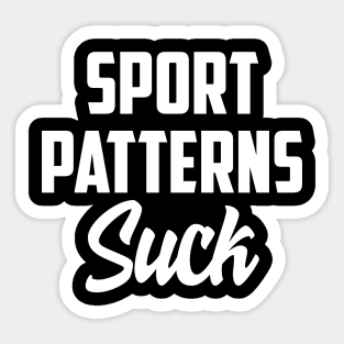 Sport patterns suck Sticker